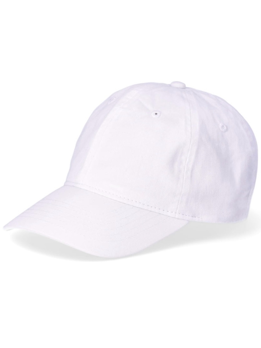 George Men’s Solid Cotton Twill Baseball Cap, Arctic White OS